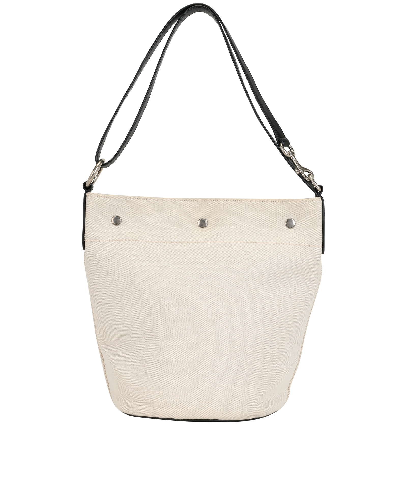 Rive Gauche Bucket Bag, &pound;650, Handbags, Cream, Canvas/Leather, Back view